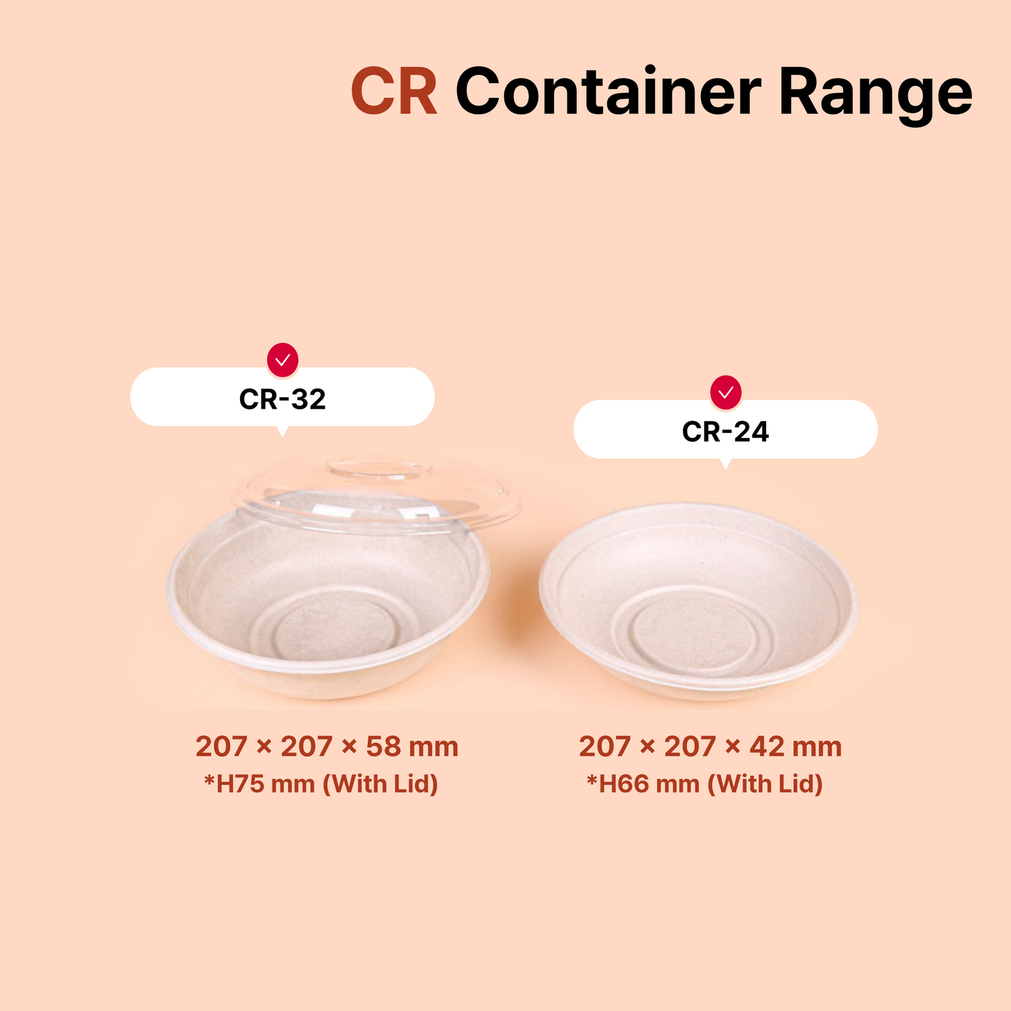 CR2432 PET Lid for Sugarcane Container
