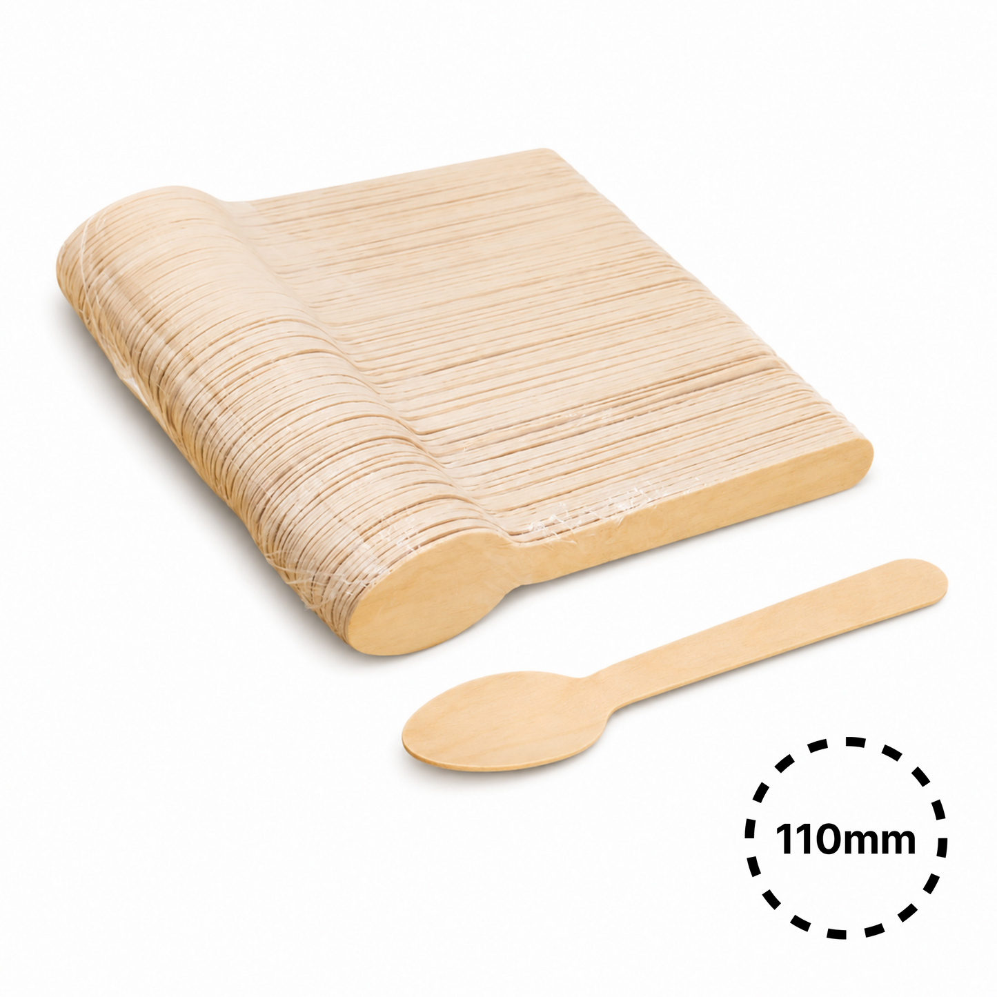 WS110 Disposable Wooden Spoon | 110mm