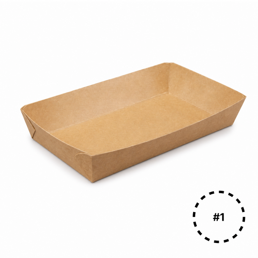 KT1 Kraft Paper Food Tray | #1