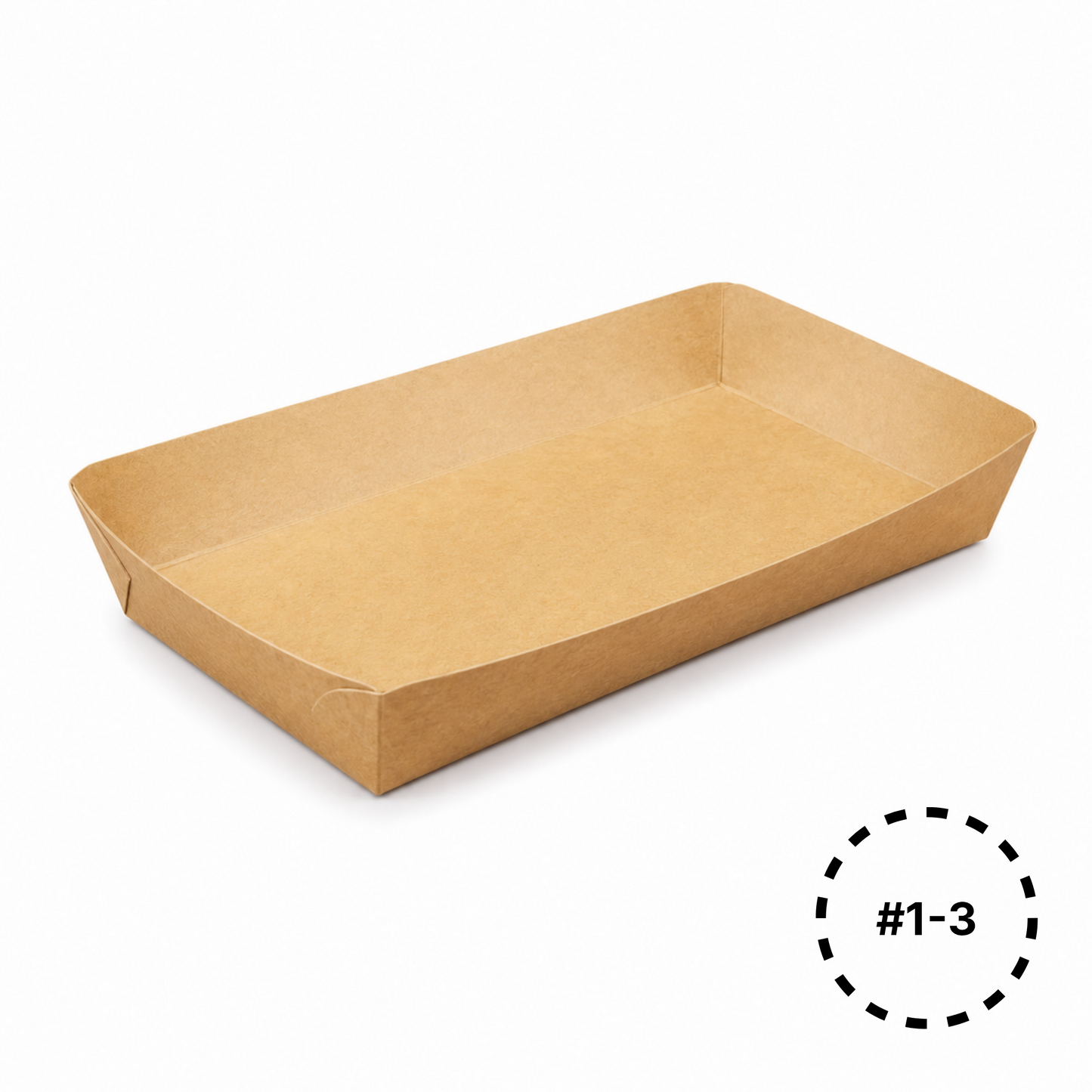 KT-1-3 Kraft Paper Food Tray | #1-3