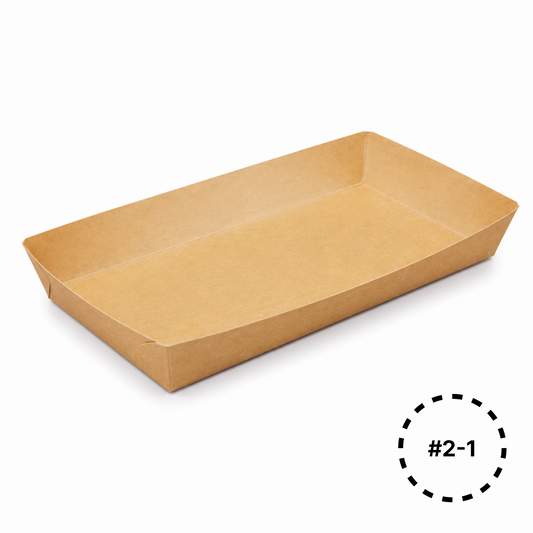 KT2-1 Kraft Paper Food Tray | #2-1