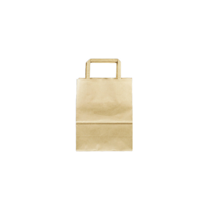 KTB-XS Kraft Flat Handle Takeaway Bag  | Extra small