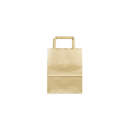 KTB-XS Kraft Flat Handle Takeaway Bag  | Extra small