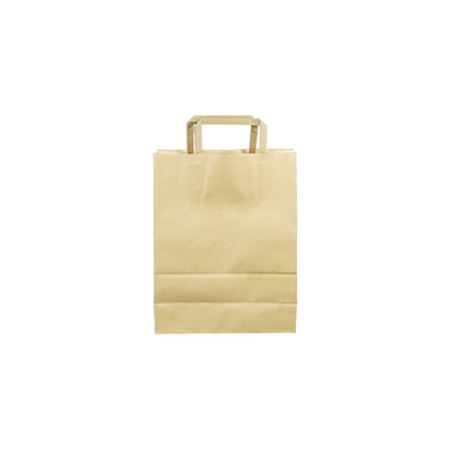 KTB-S Kraft Flat Handle Takeaway Bag  | Small