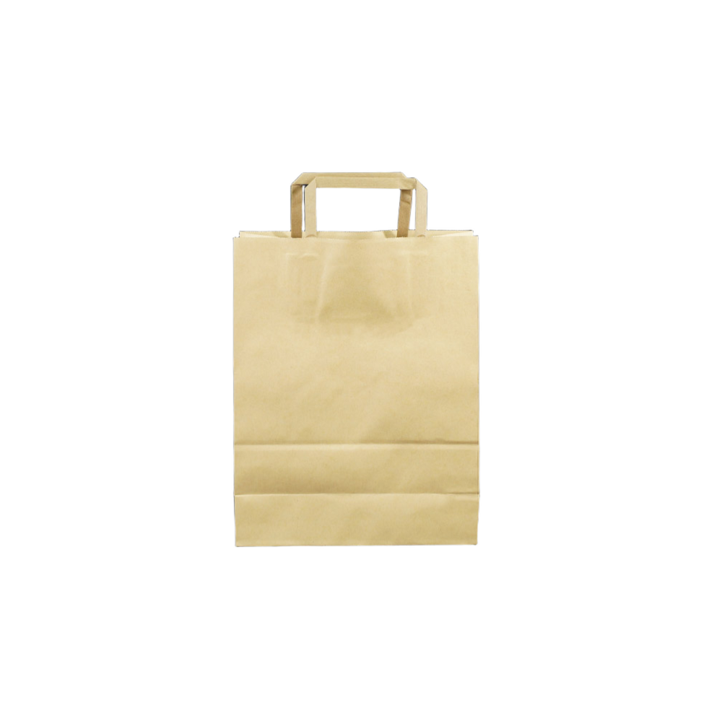 KTB-M Kraft Flat Handle Takeaway Bag  | Medium