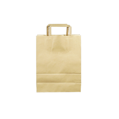 KTB-L Kraft Flat Handle Takeaway Bag  | Large