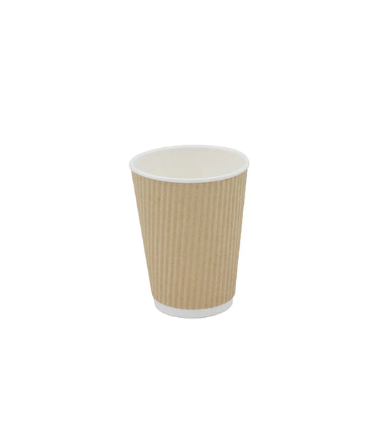 Kraft 16oz 90mm Corrugated Hot Paper Cup