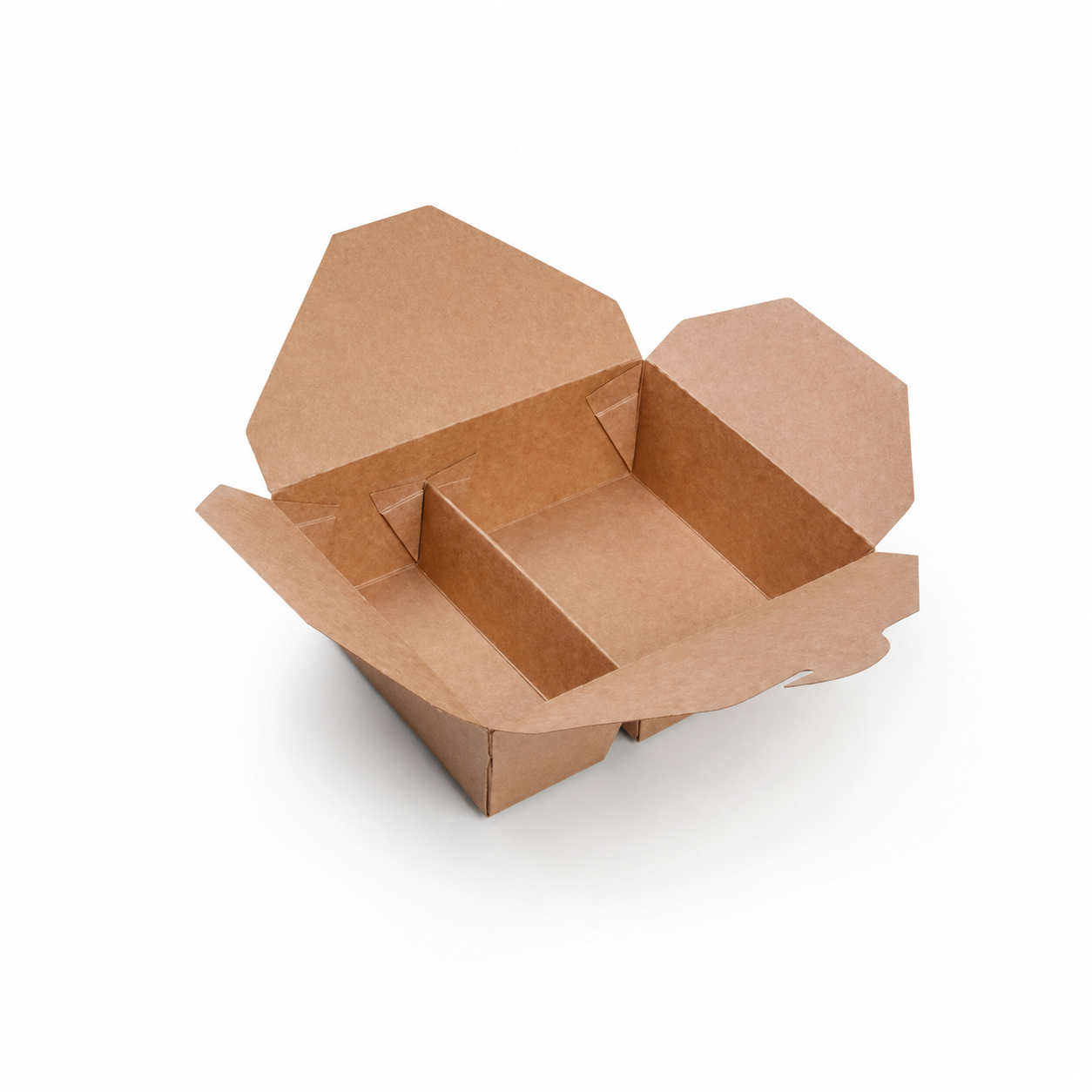EM152 Kraft 2 Compartment Takeaway Box