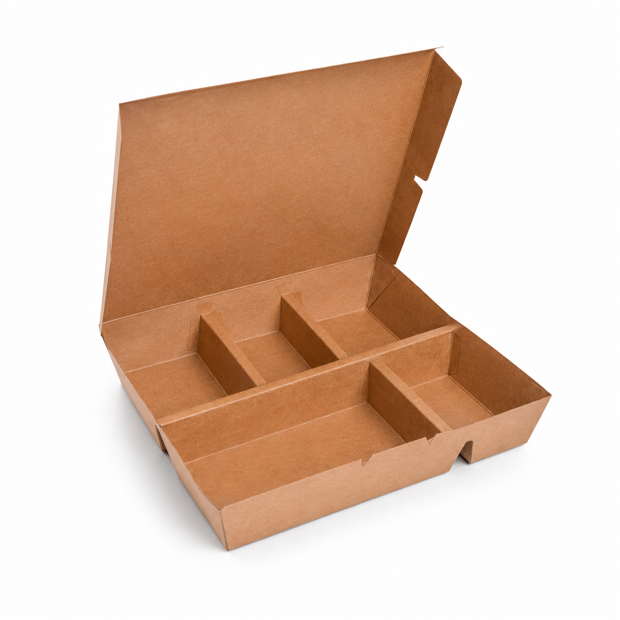 EM185 Kraft 5 Compartment Takeaway Box