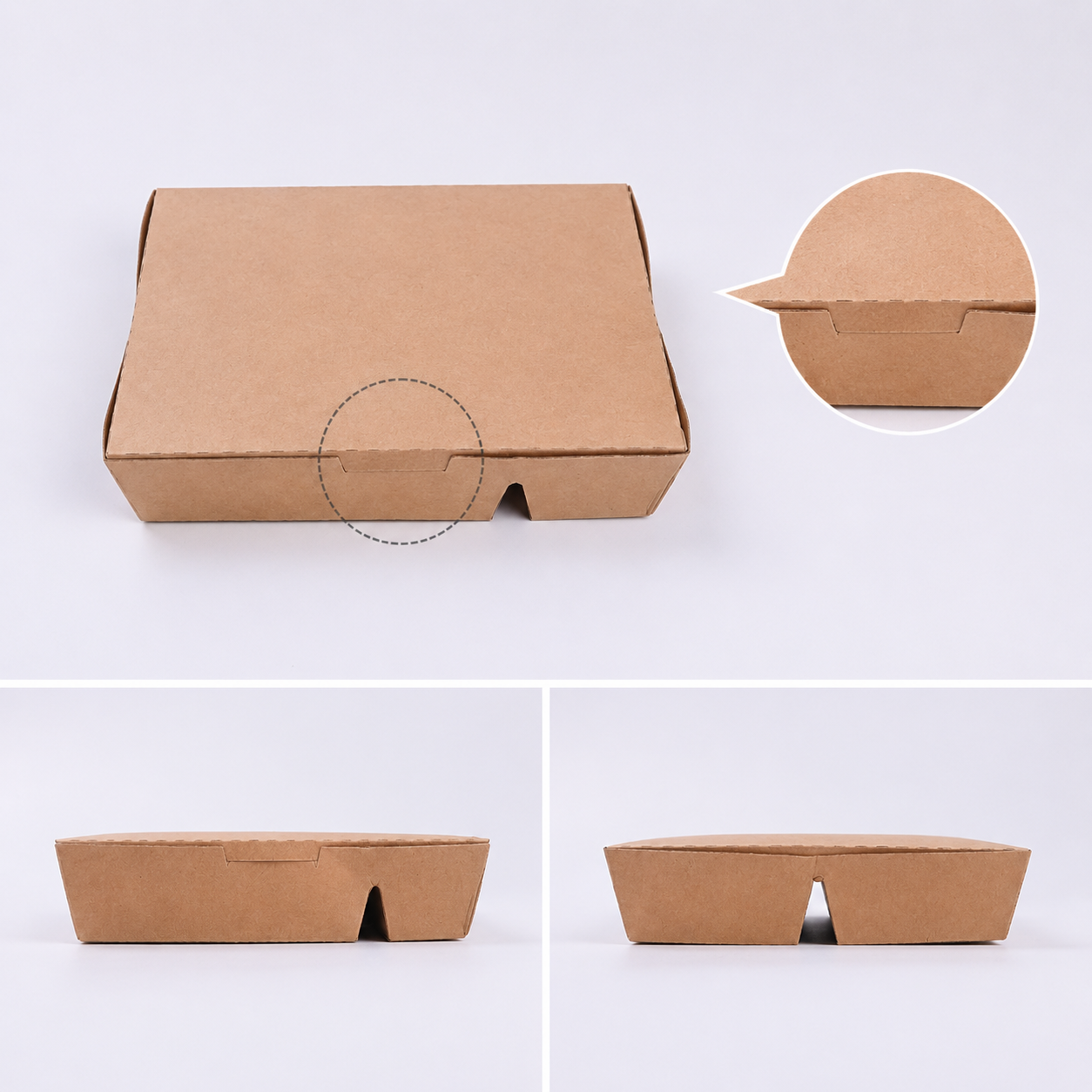 EM185 Kraft 5 Compartment Takeaway Box