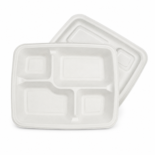 FTD041 4-Compartment Sugarcane Meal Box