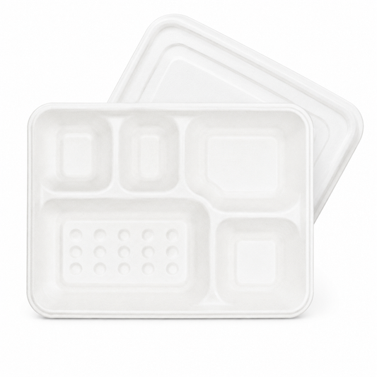 FTD051 5-Compartment Sugarcane Meal Box