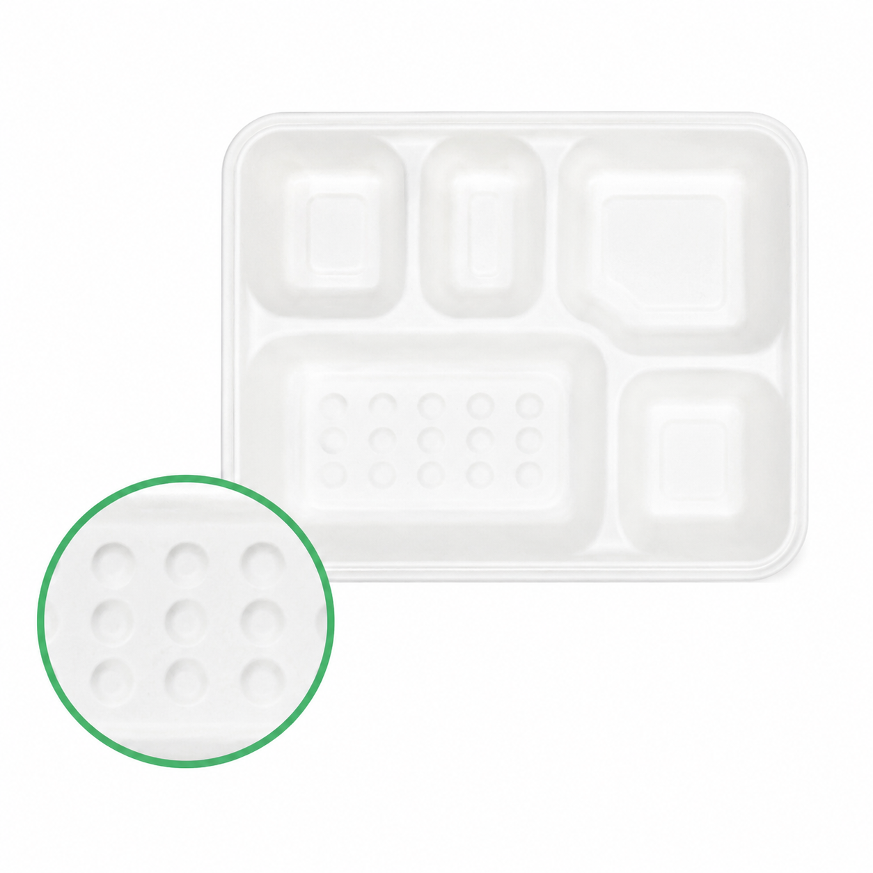 FTD051 5-Compartment Sugarcane Meal Box