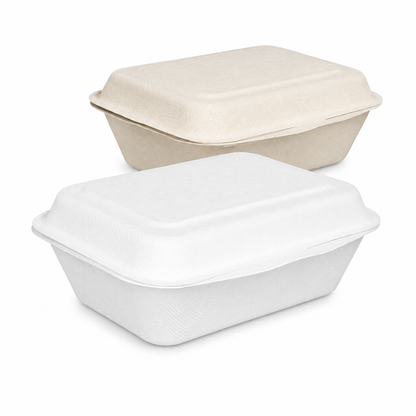 HC004 Sugarcane Clamshell Box | 600ml
