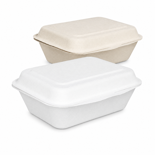 HC004 Sugarcane Clamshell Box | 600ml