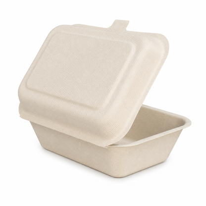 HC004 Sugarcane Clamshell Box | 600ml