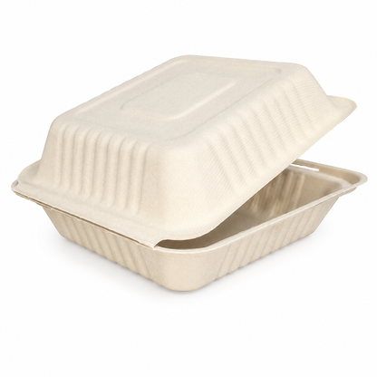 HC08 Sugarcane Clamshell Box | 900ml