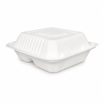 HC08-3 Sugarcane Clamshell Box | 800ml