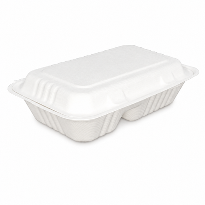 HC963-2 Sugarcane Clamshell Box | 850ml