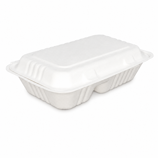 HC963-2 Sugarcane Clamshell Box | 850ml