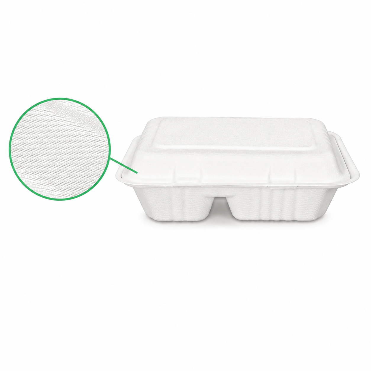 HC963-2 Sugarcane Clamshell Box | 850ml