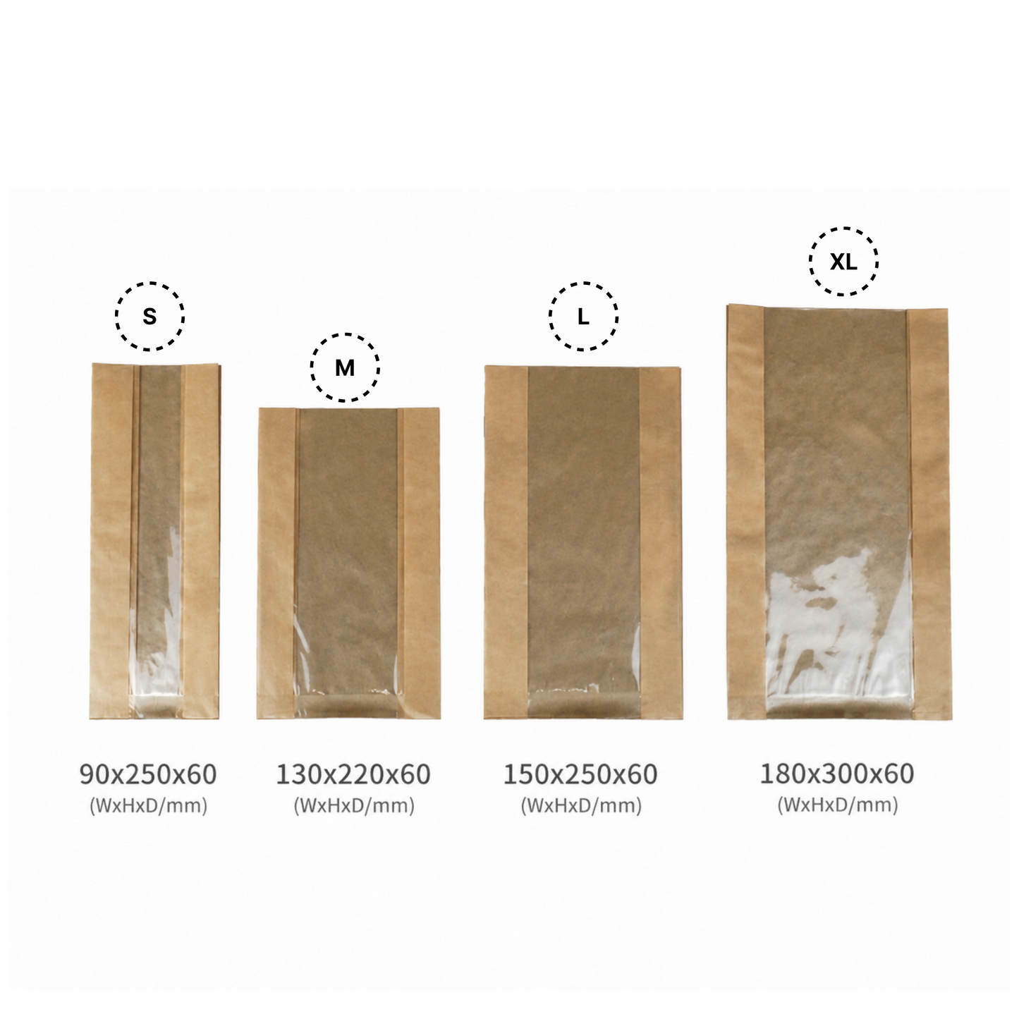 KWB-S Kraft Paper Window Bag | Small