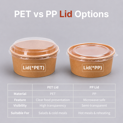 KR150 PET / PP Lid for Kraft Container