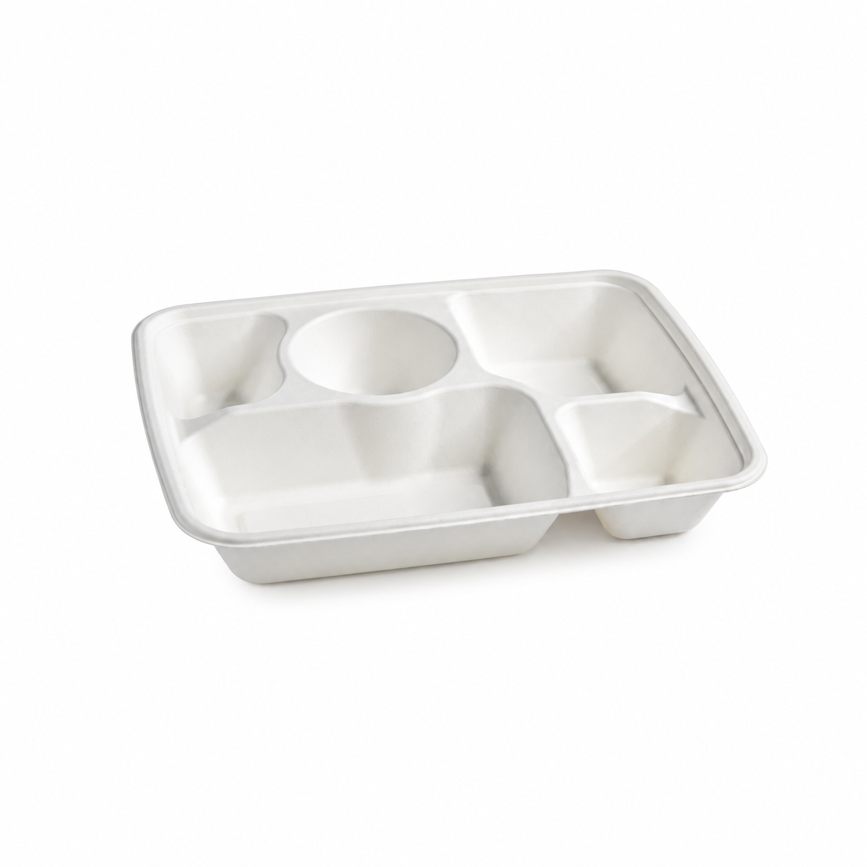 Sugarcane 5-Compartment Lunch Tray