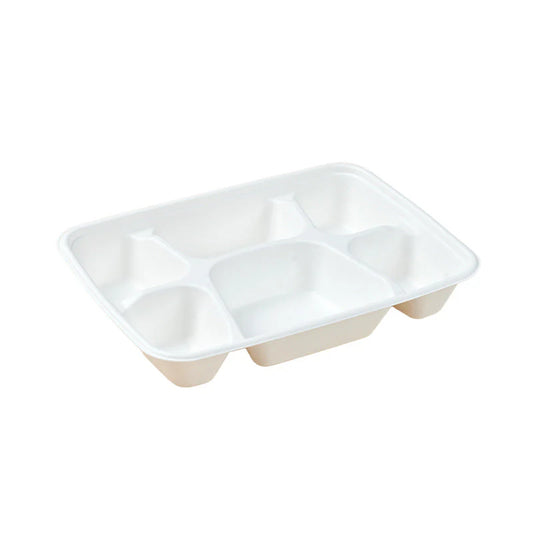 Sugarcane 6-Compartment Lunch Tray