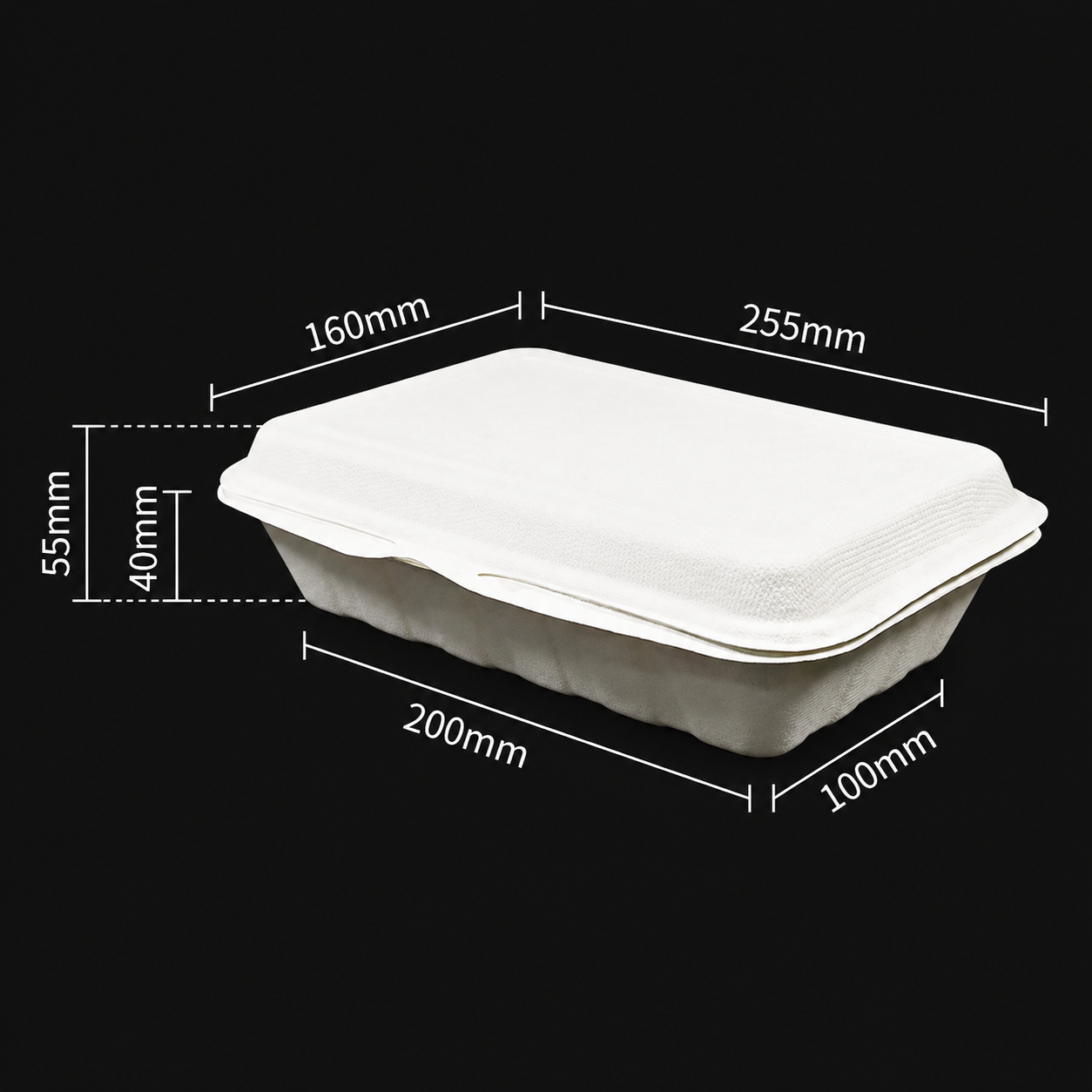 MP5 Sugarcane Clamshell Box