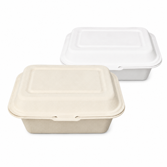 PC450 Sugarcane Clamshell Box | 450ml