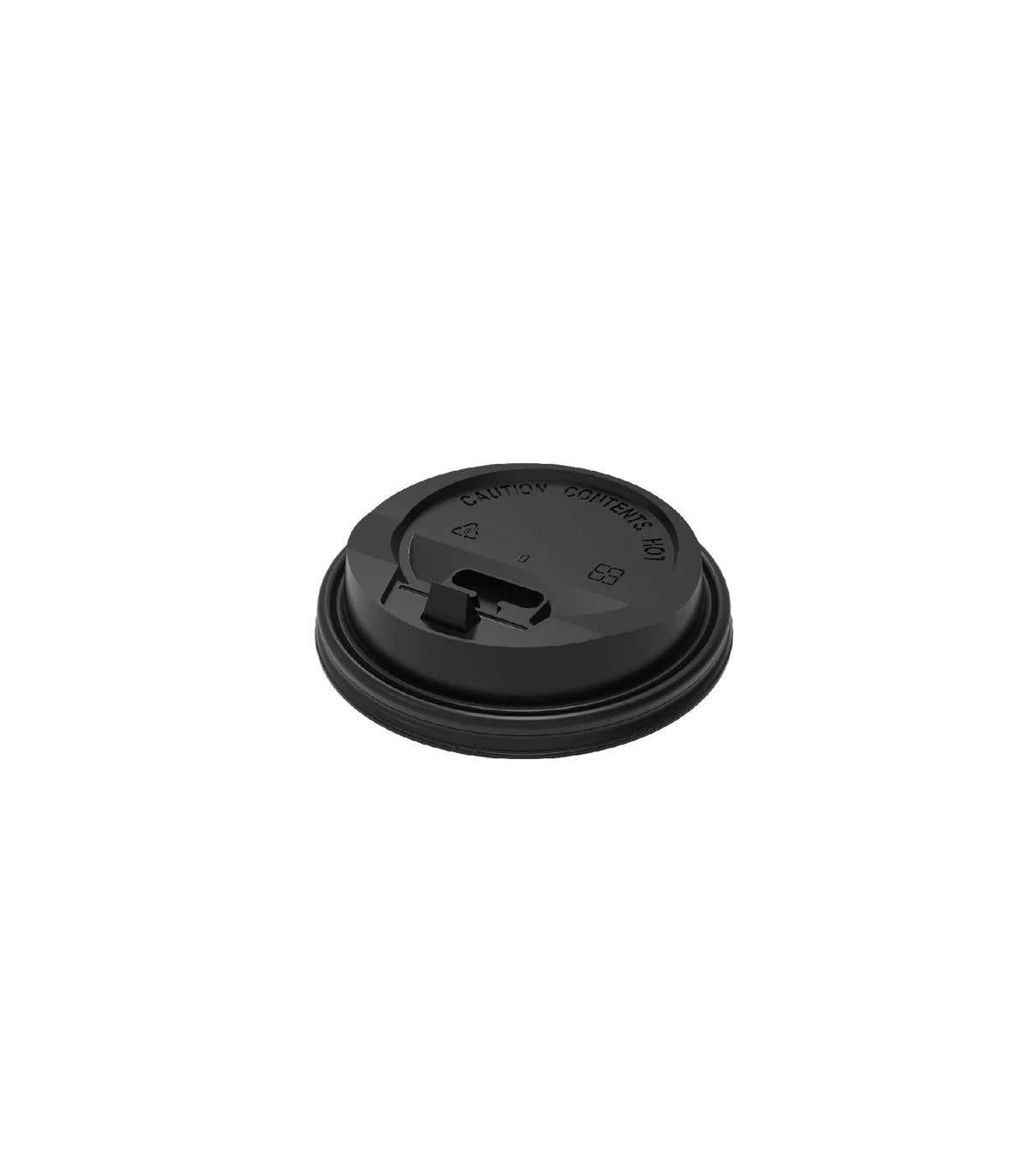 80EL 80mm PS Plastic Coffee Cup Enclosure Lid
