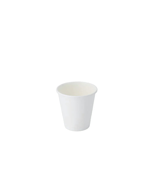 White 8oz 80mm Single Layer Hot Paper Cup