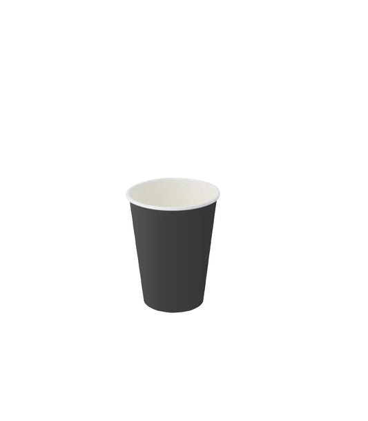 Black 12oz 90mm Single Layer Hot Paper Cup