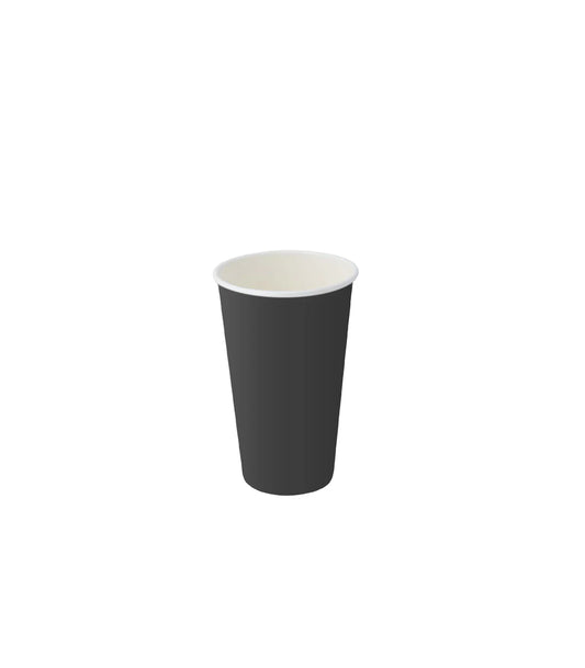 Black 16oz 90mm Single Layer Hot Paper Cup