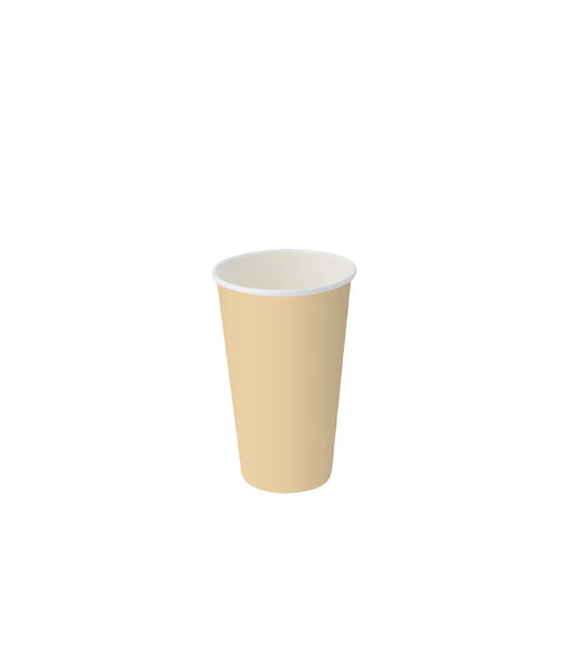 Kraft 16oz 90mm Single Layer Hot Paper Cup