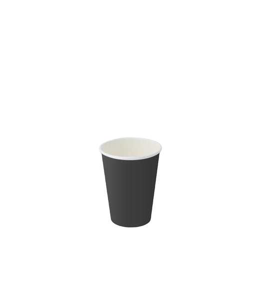 Black 8oz 90mm Single Layer Hot Paper Cup