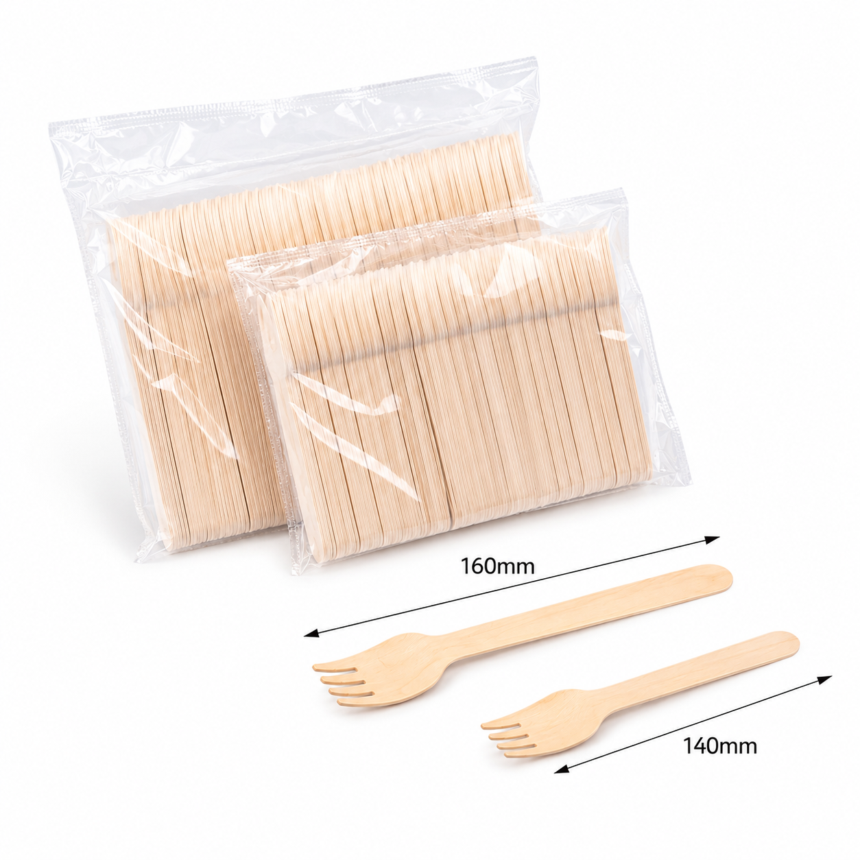 WF140 Disposable Wooden Fork | 140mm