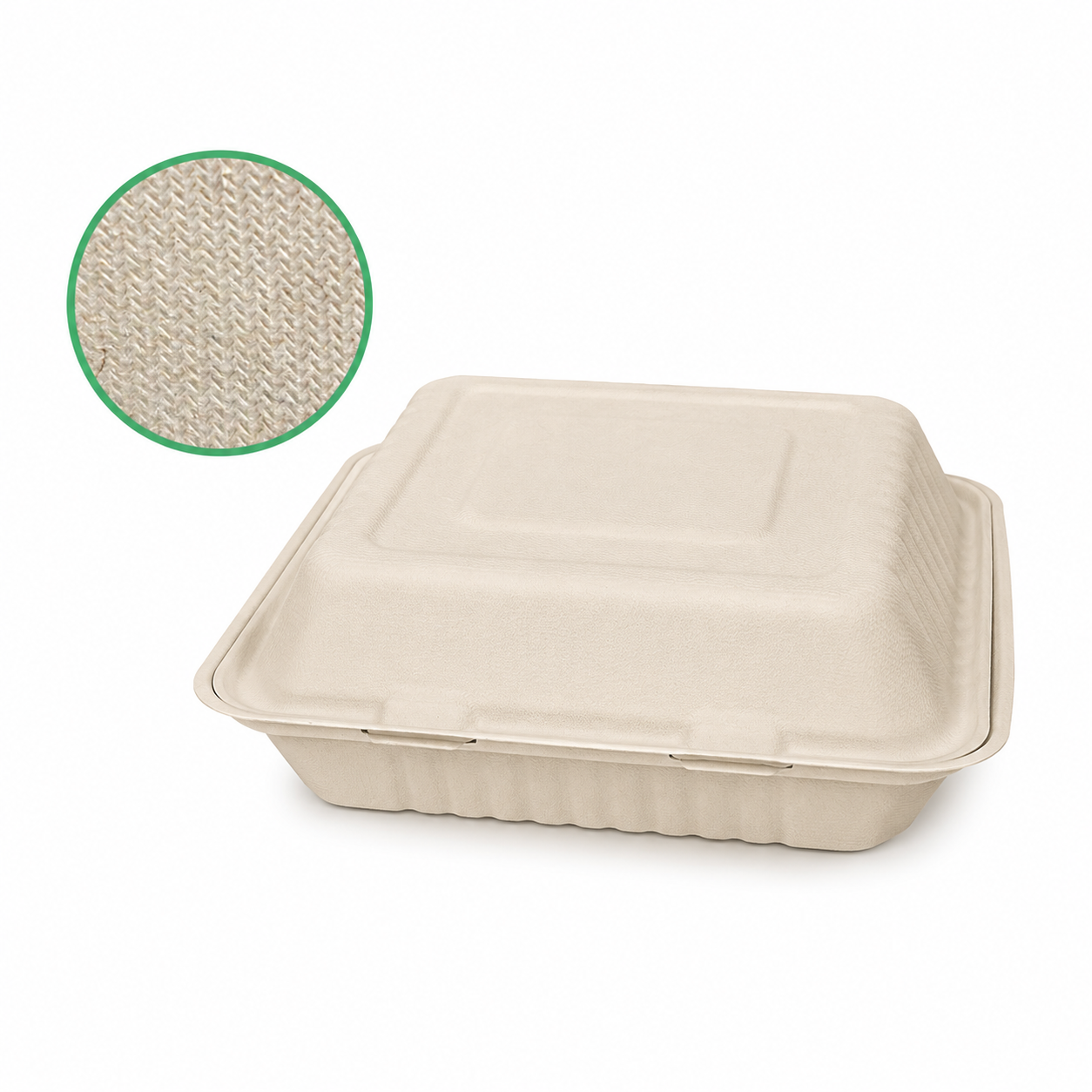 HC09 Sugarcane Clamshell Box | 1500ml