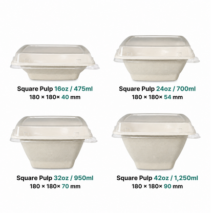 SP32 Sugarcane Food Container | 32oz / 950ml