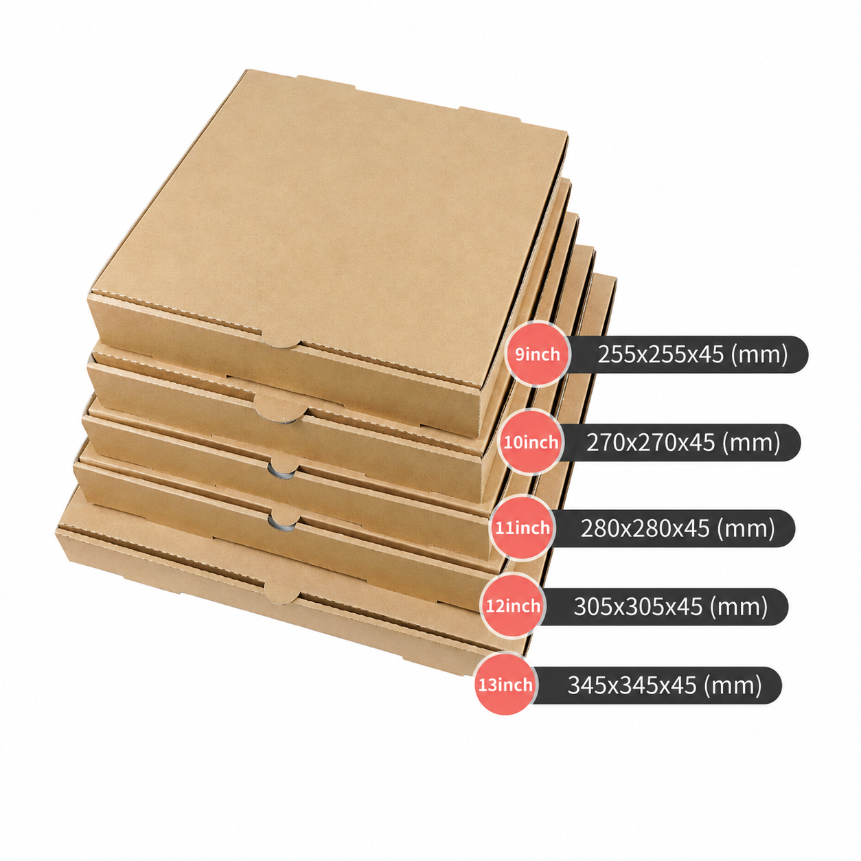 KPB9 Kraft Paper Pizza Box | 9"