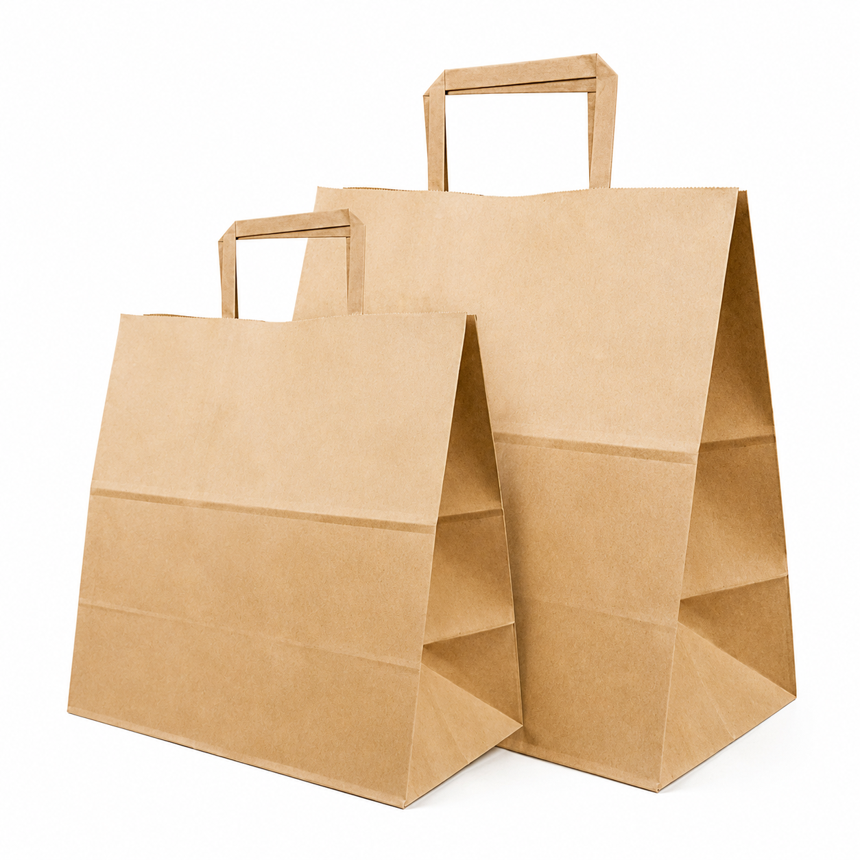 KFB-L Kraft Flat Handle Takeaway Bag  | Large